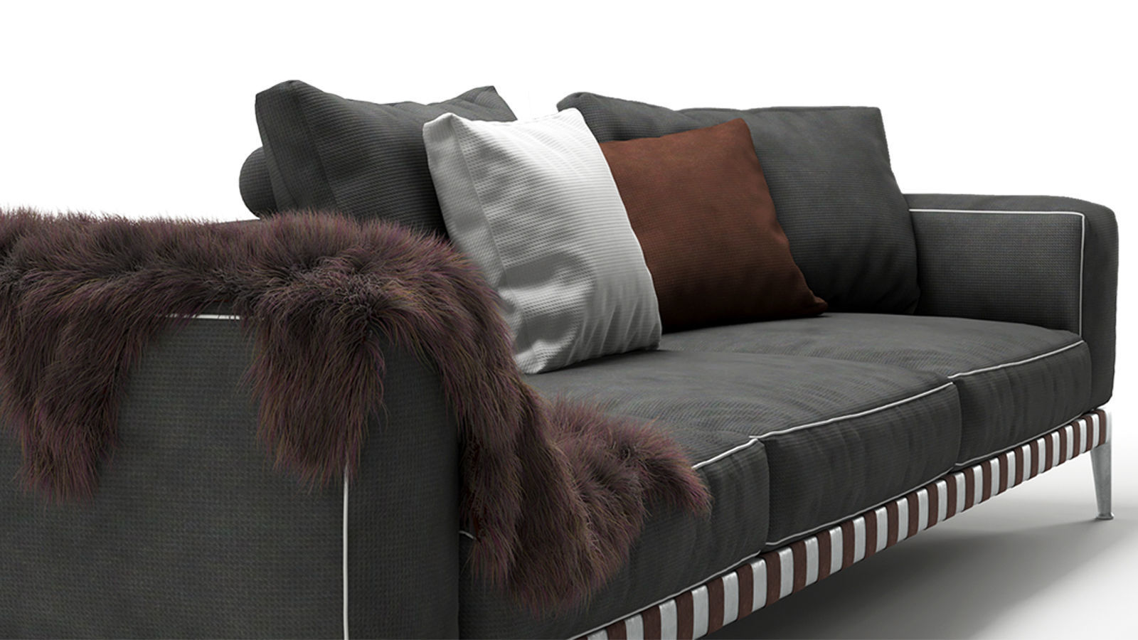 Flexform Gregory Sectional Sofa - 02 Low-poly 3D model_5