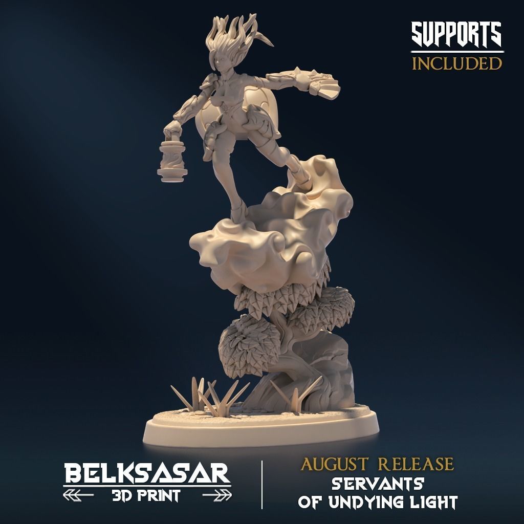 Undying Light Windmage A Nude and Normal 3D print model_4