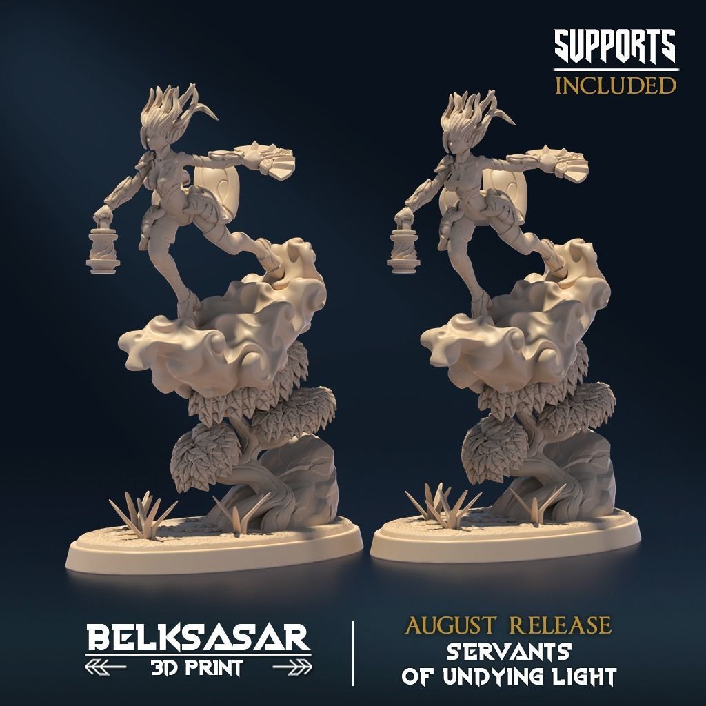 Undying Light Windmage A Nude and Normal 3D print model_3