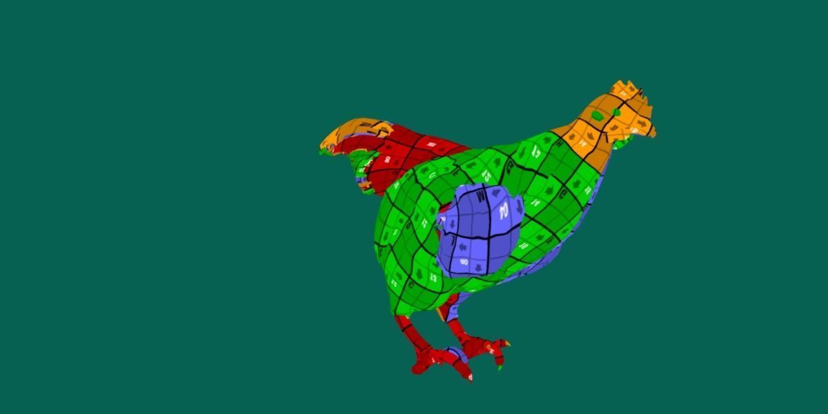 Marans Black Chicken 3D model_8