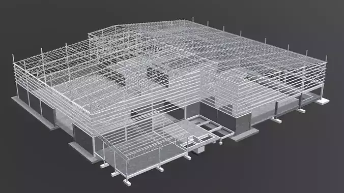 Warehouse structure 2318 3D model