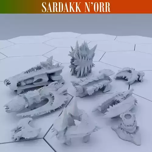 Twilight Imperium Sardakk Norr Ships 3D print model