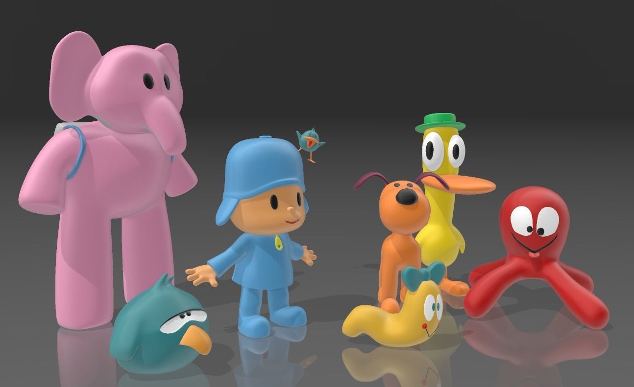 Pocoyo and friends 3D model 3D printable | CGTrader