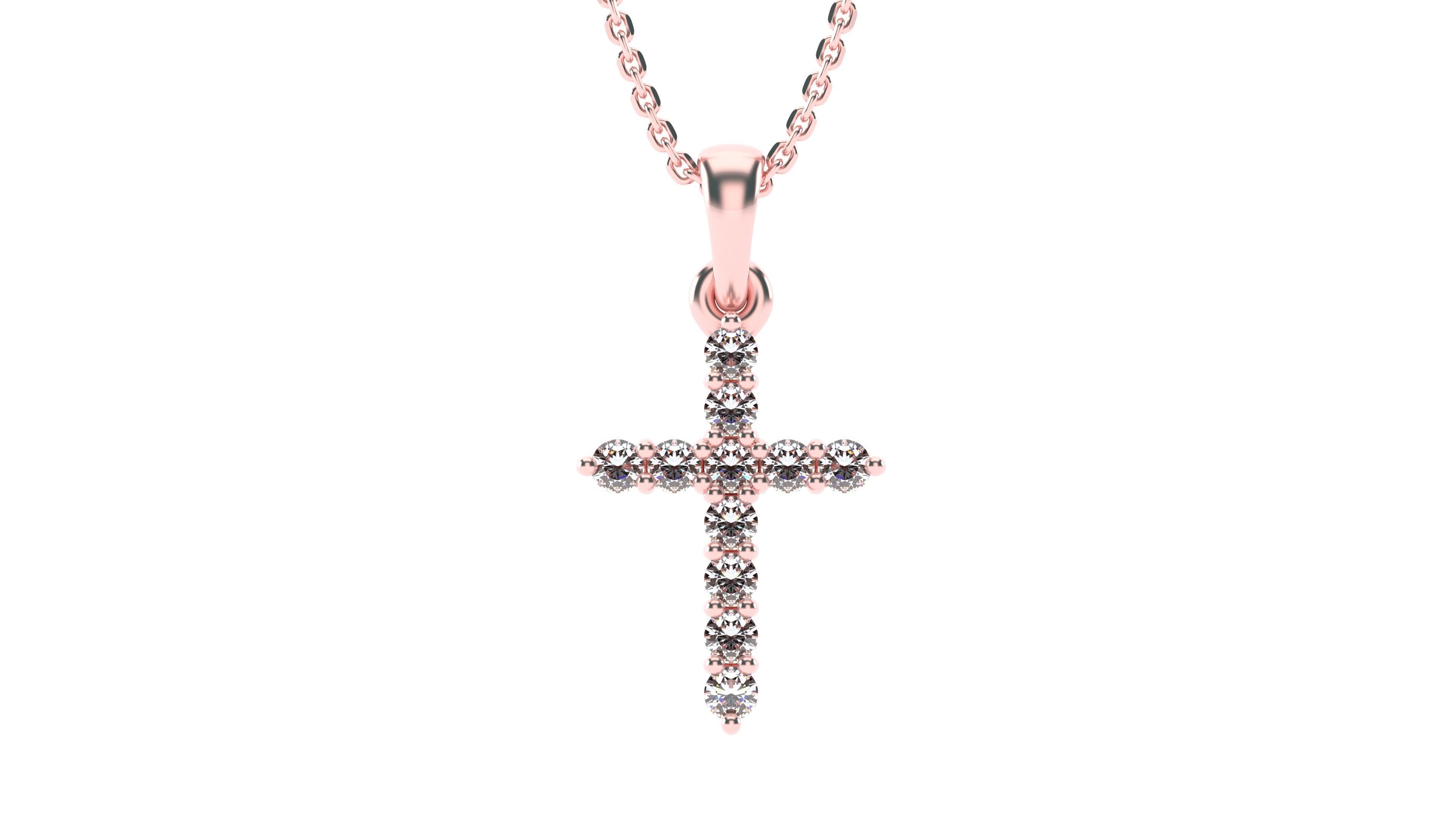 Cross pendant 3 3D print model_4