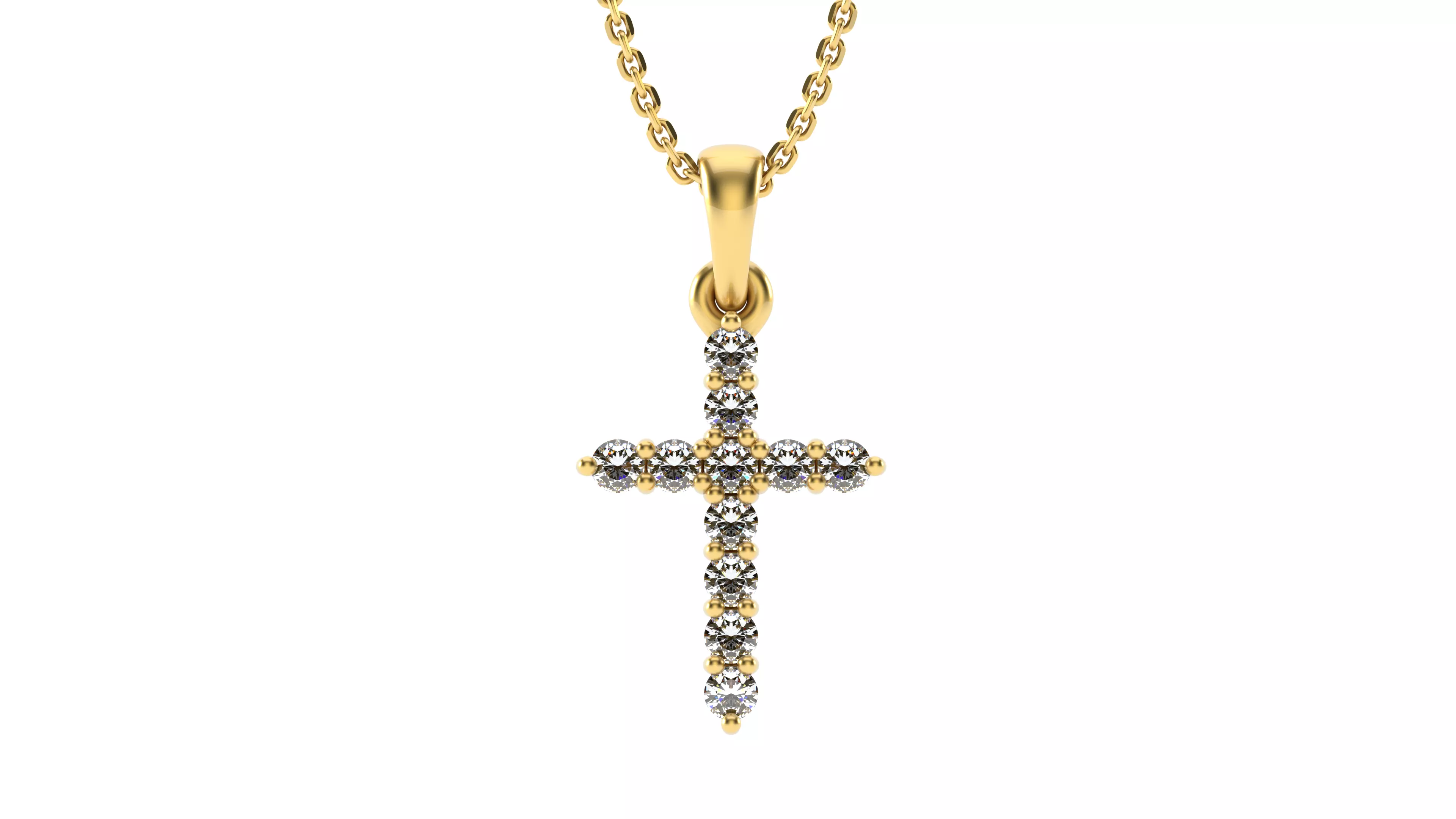 Cross pendant 3 3D print model_0