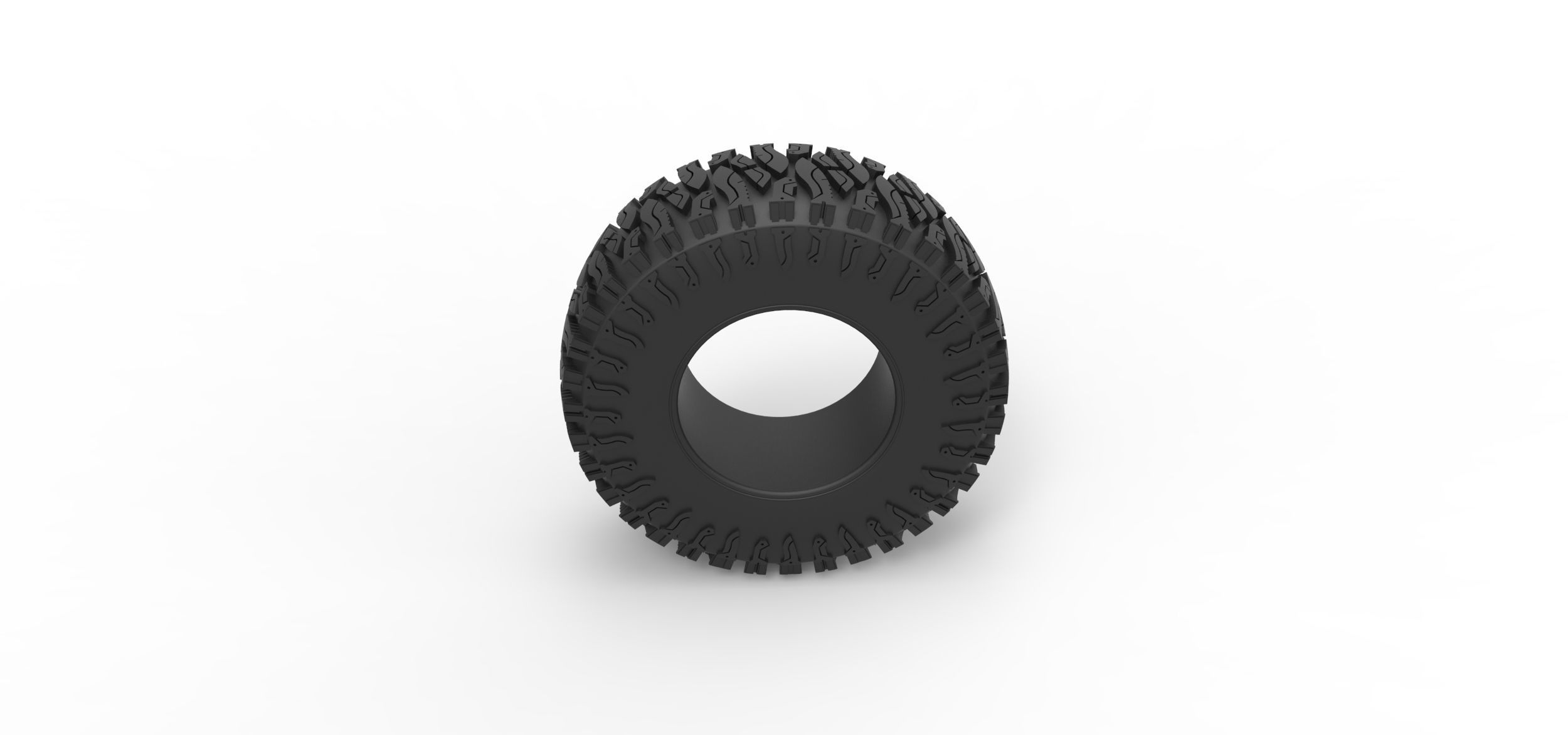 Offroad tire 103 Scale 1 to 25 3D print model_5