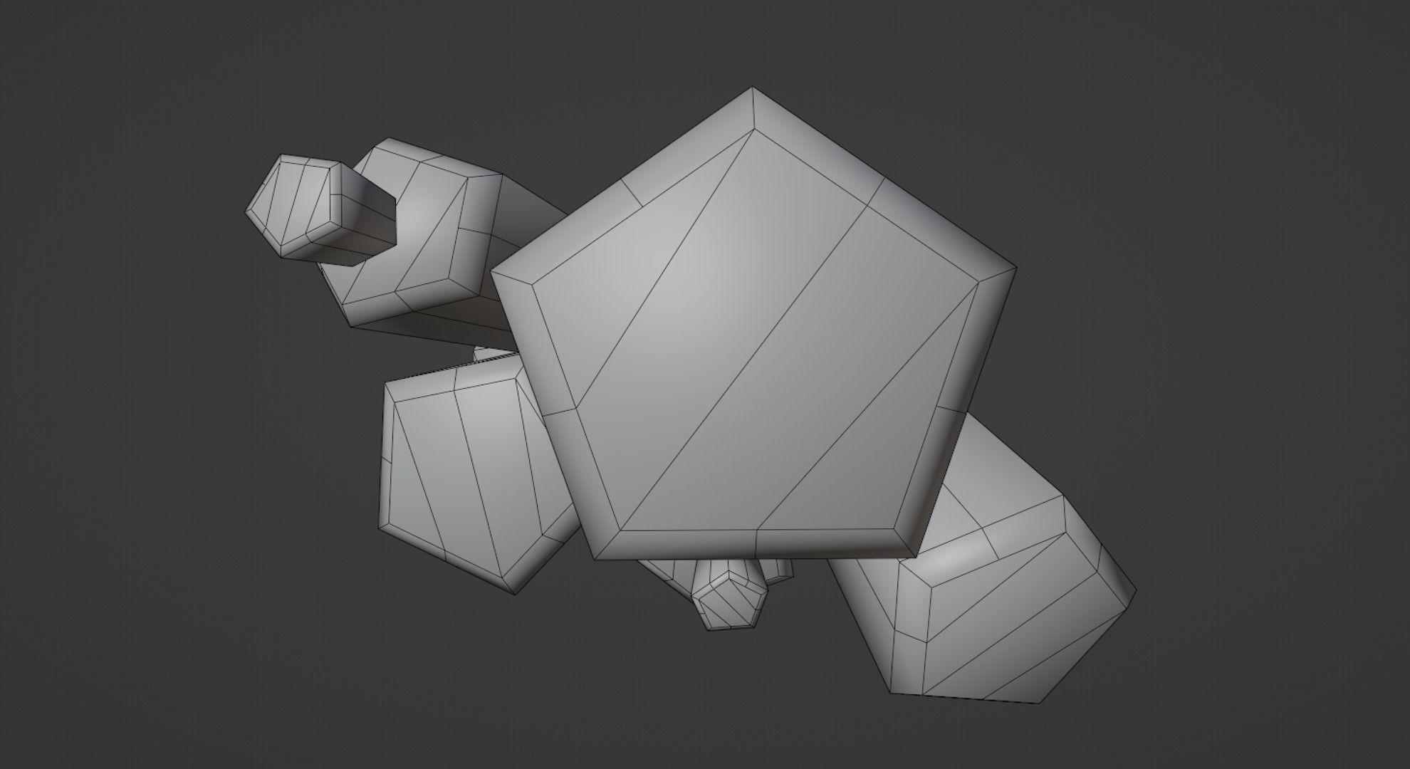 Blue Stylized Rock Crystal Cluster Version 2 Low-poly 3D model_12
