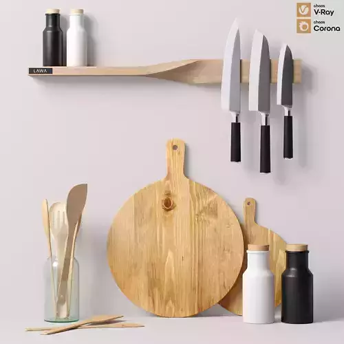 Decor kitchenware rockery shelves Set 91