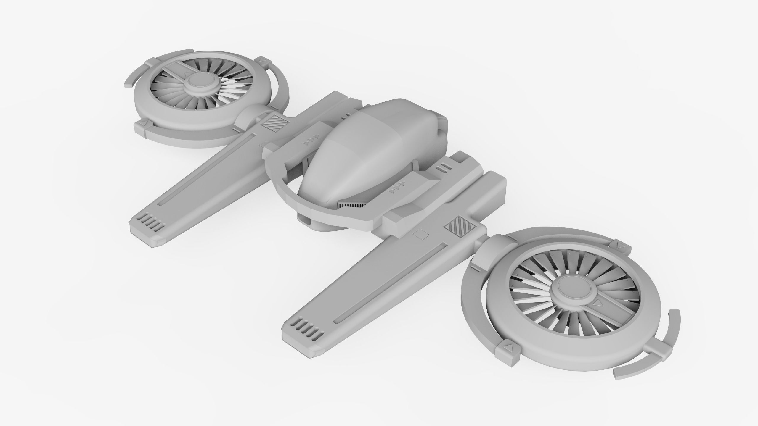 DRONE WITH LASER GUNS GAME READY Low-poly 3D model_15