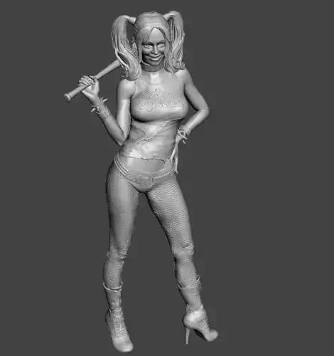 Harley Quinn 3d model monster for 3d printing