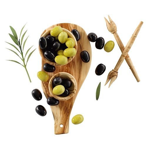 Decor Olives Olives cutting board branch Set 90 3D model 7