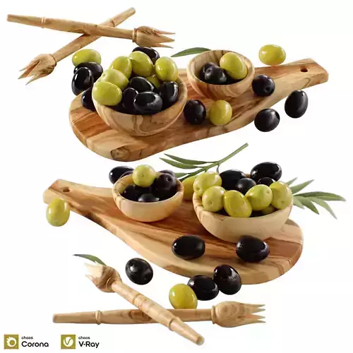 Decor Olives Olives cutting board branch Set 90