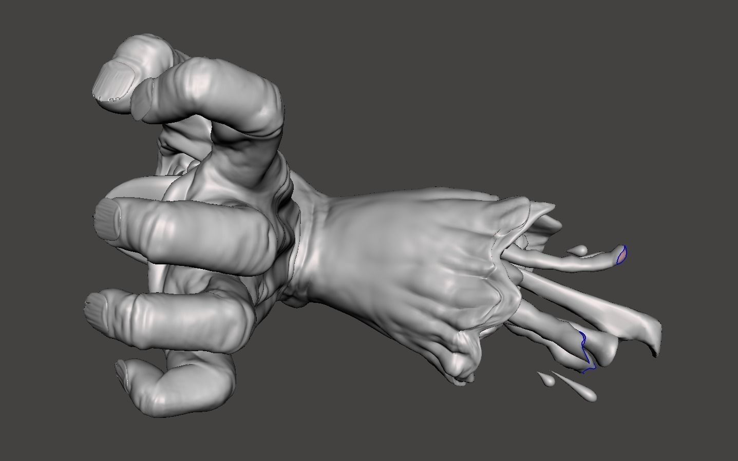 Screaming hand 3d model 3D print model_2