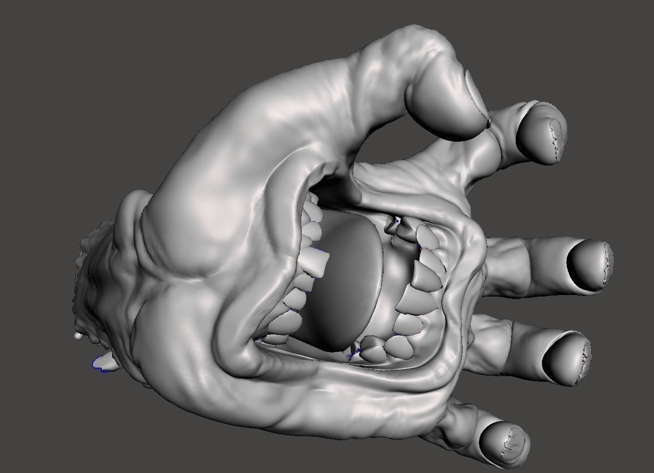 Screaming hand 3d model 3D print model_1