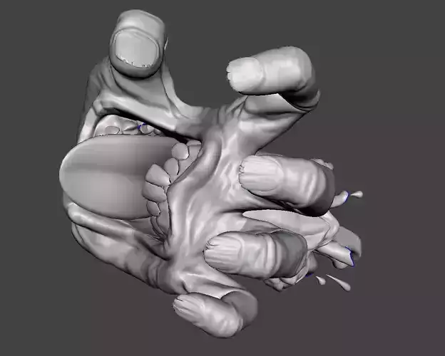 Screaming hand 3d model