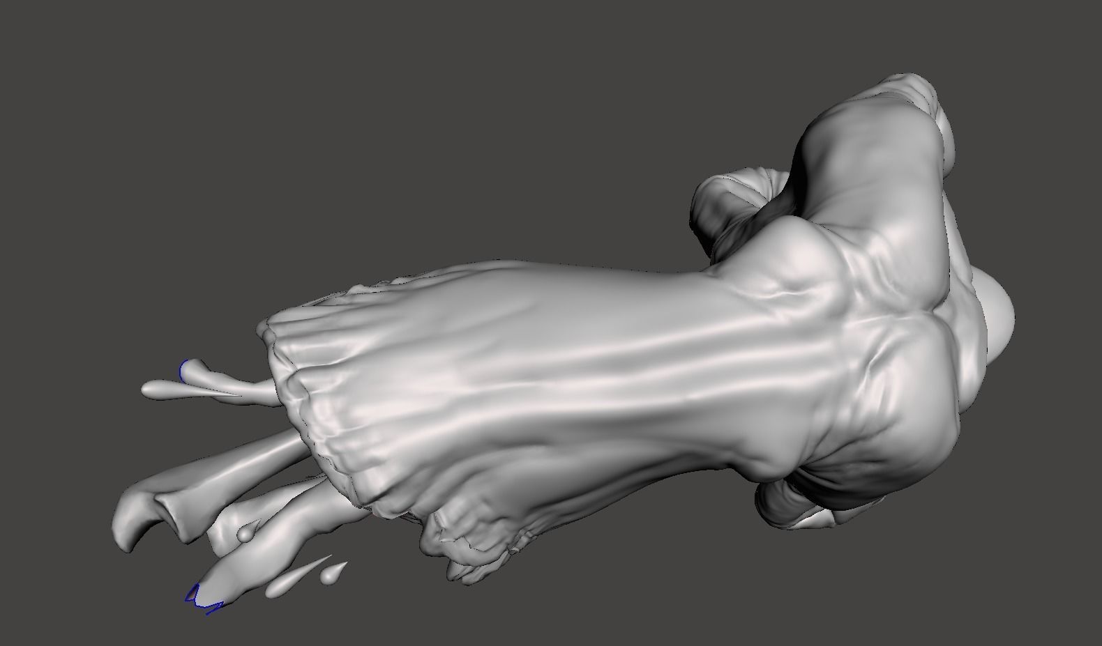 Screaming hand 3d model 3D print model_4