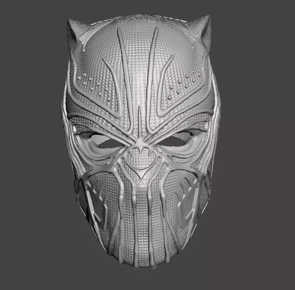 Black Panther MasK STL for 3d printing 3D print model
