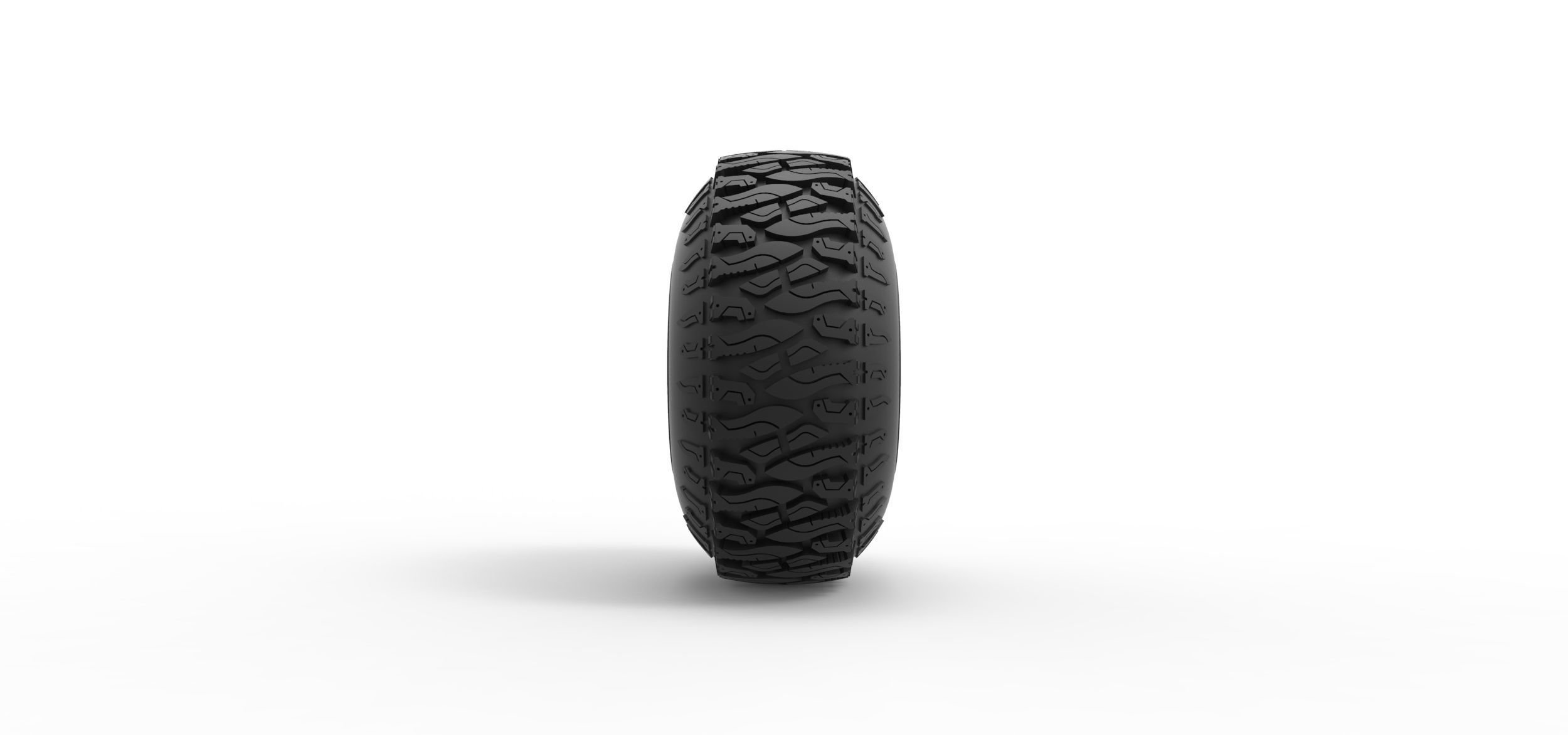 Offroad tire 104 Scale 1 to 25 3D print model_3