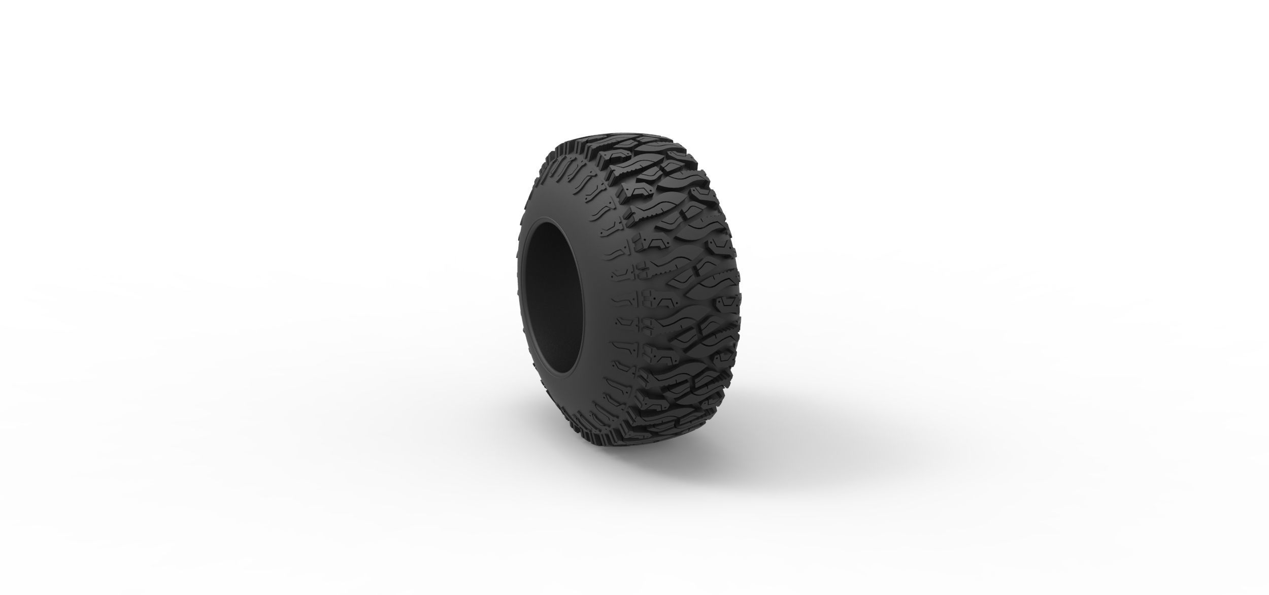 Offroad tire 104 Scale 1 to 25 3D print model_7
