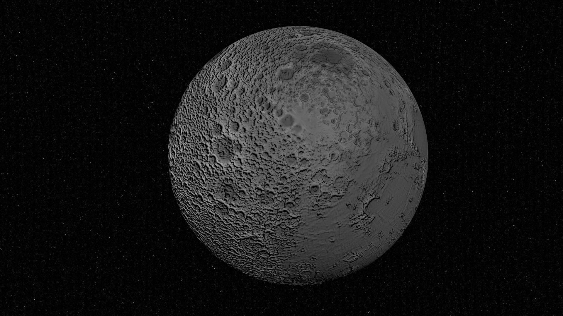 Moon Planet 3D model_5