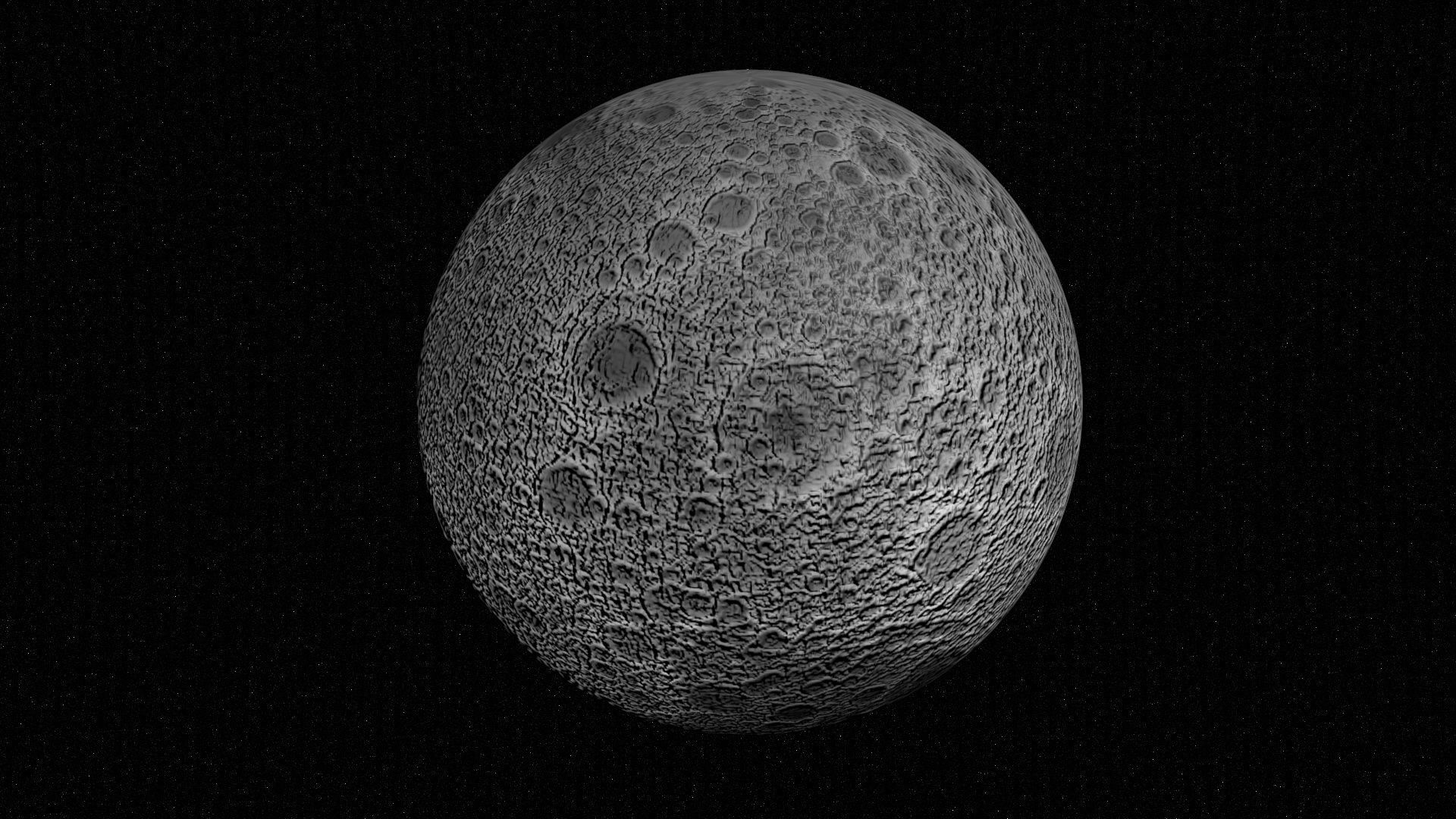 Moon Planet 3D model_2