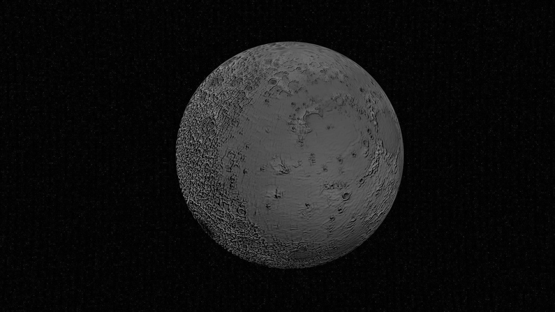 Moon Planet 3D model_10