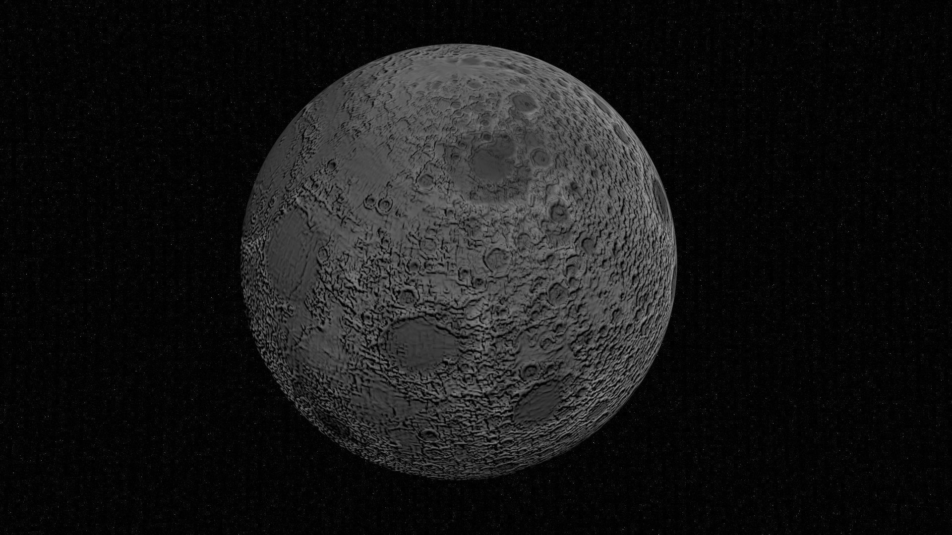 Moon Planet 3D model_1