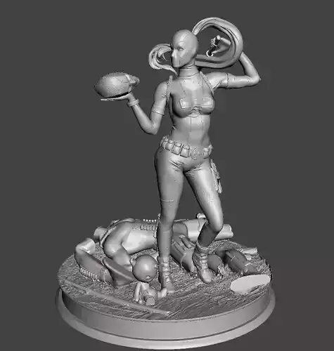 lady deadpool 3d model for 3d printing 3D print model