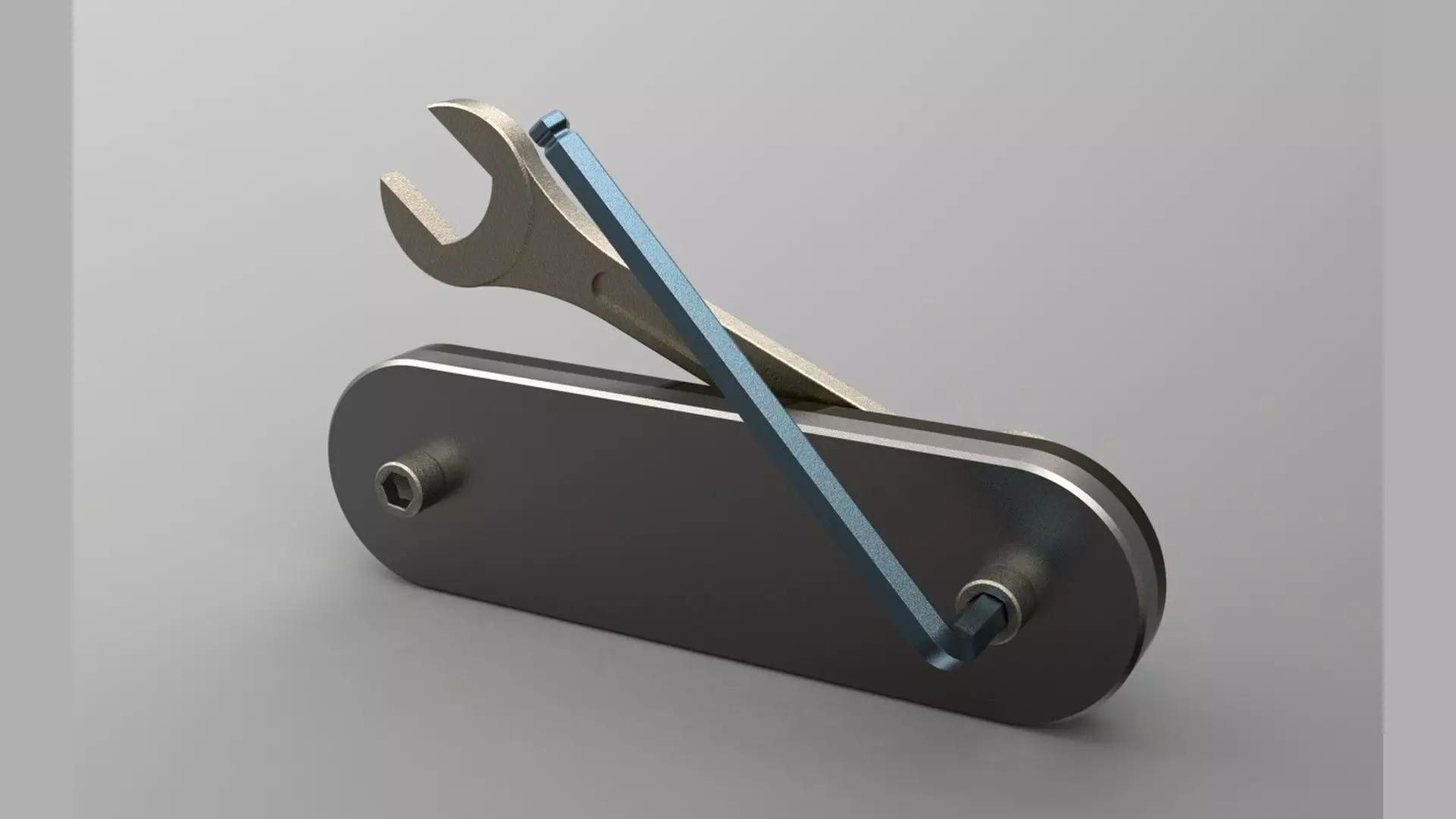 Allen Key and Spanner Animation 3D model_0