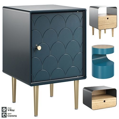 La Redoute Interieurs Bedside Tables Set 2 3D model