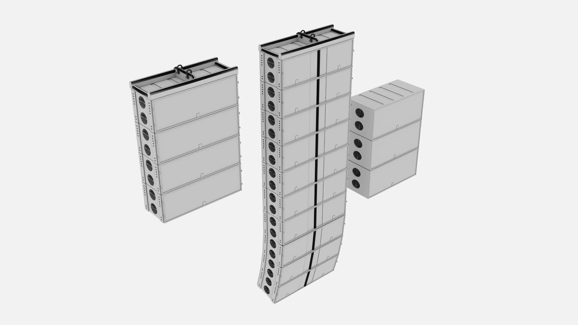 Concert Sound Systems Line Array 3D model_6