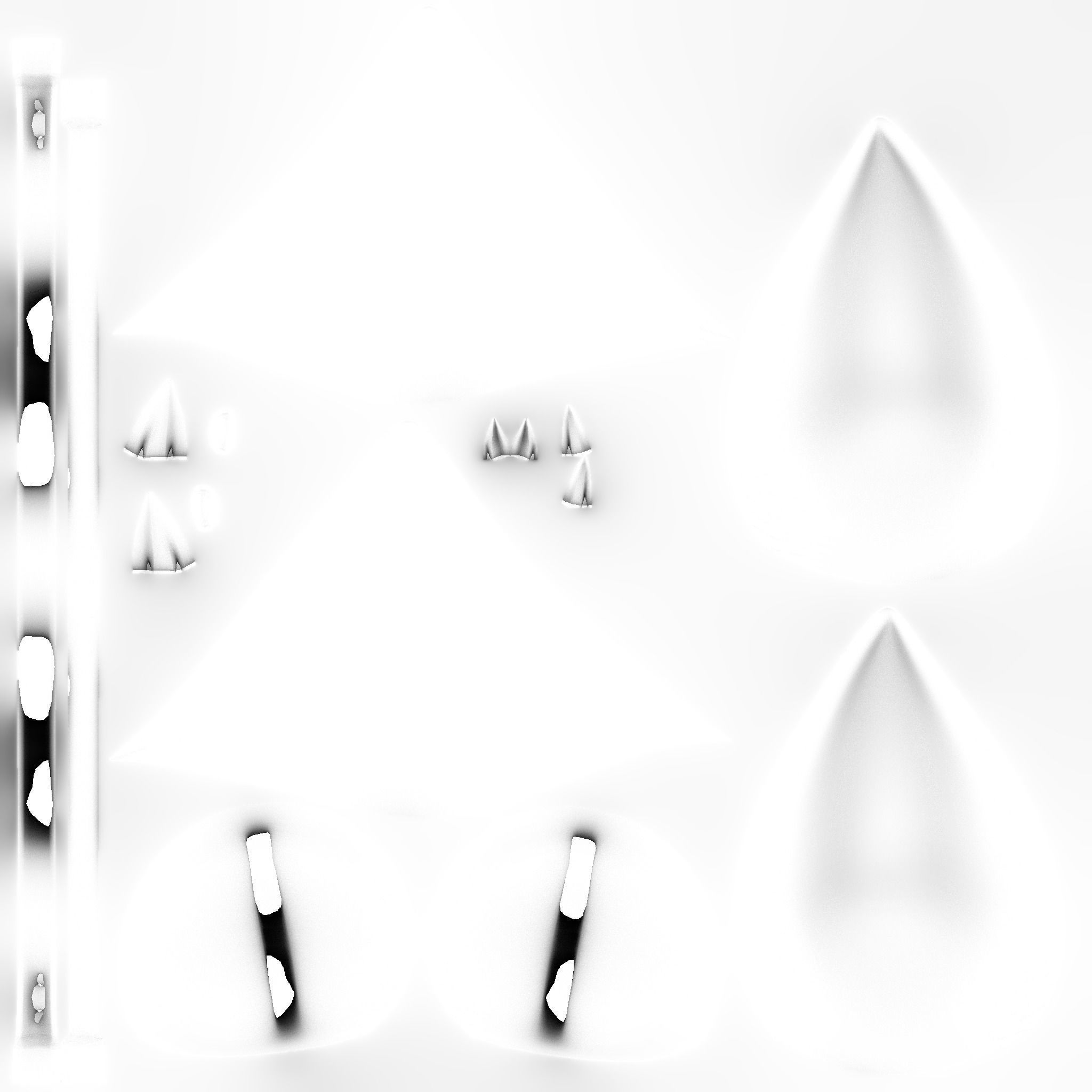 Furry Ears Tiara F03 Blue - Headband Character Design Low-poly 3D model_14