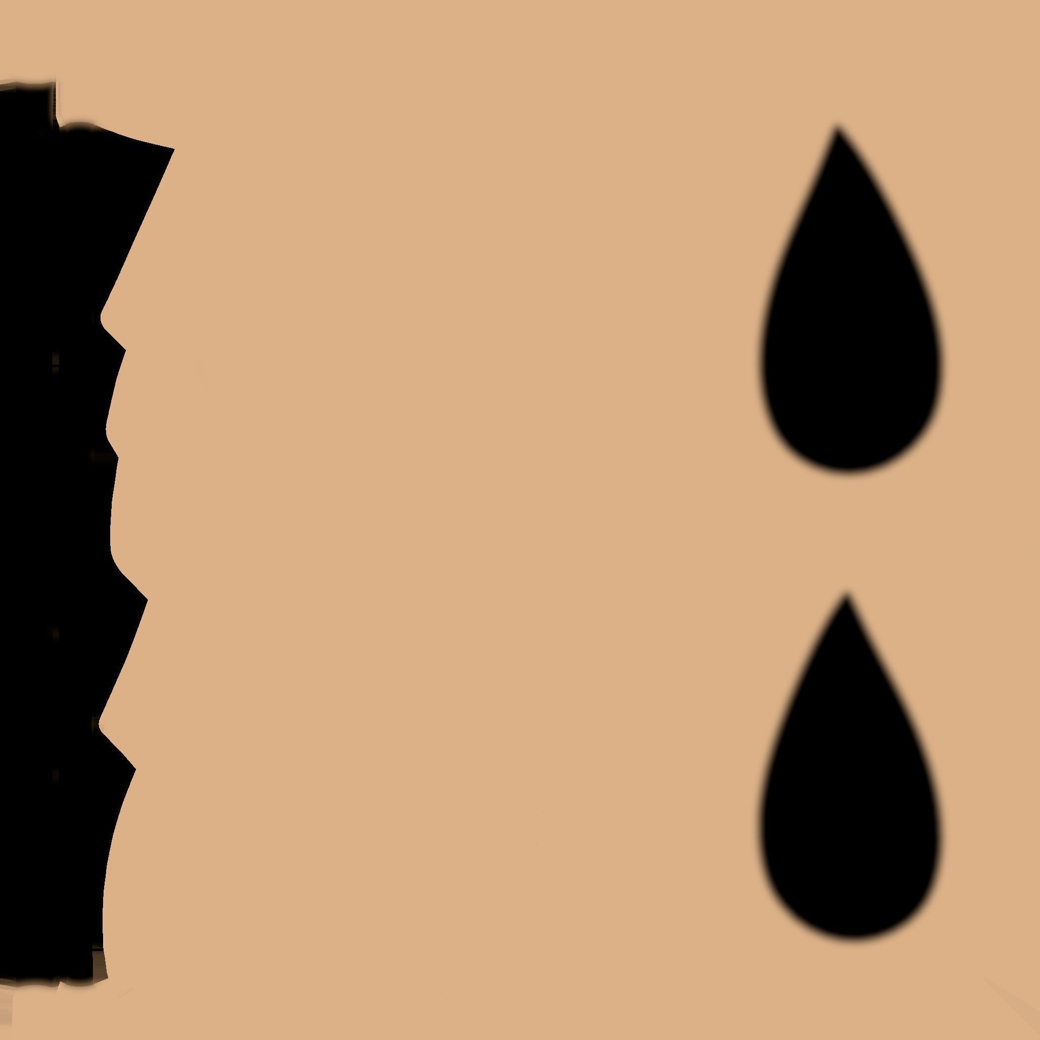 Furry Ears Tiara F04 Beige - Headband Character Design Low-poly 3D model_15