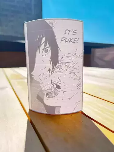 Chainsaw Man MANGA PANEL ITS PUKE SUN PICTURE 3D print model