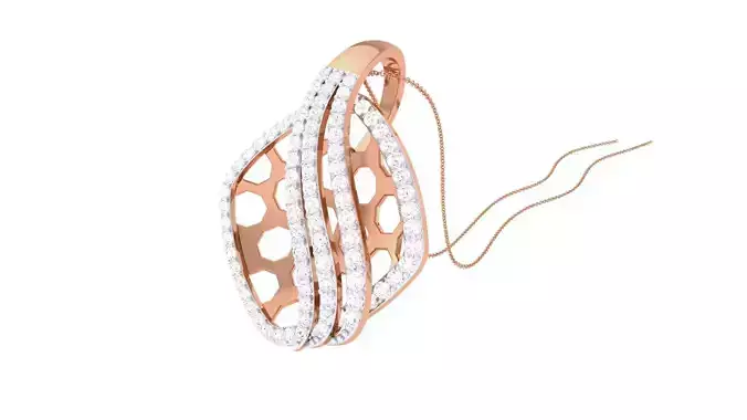 High Jewelry Pendant Necklace 3dm stl 3mf obj glb render details