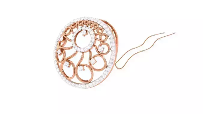 Flower High Jewelry Pendant Necklace 3dm stl 3mf obj glb render 3D print model