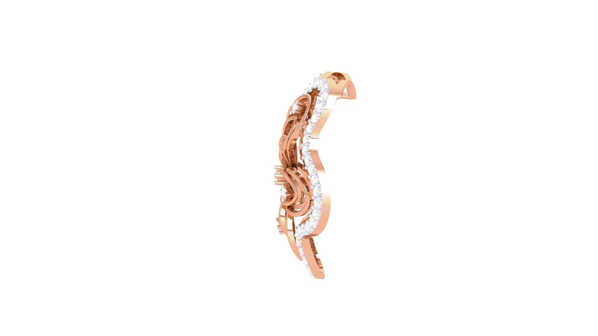 Flower High Jewelry Pendant Necklace 3dm stl 3mf obj glb render 3D print model_10