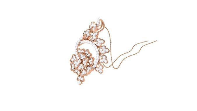 Flower High Jewelry Pendant Necklace 3dm stl 3mf obj glb render 3D print model