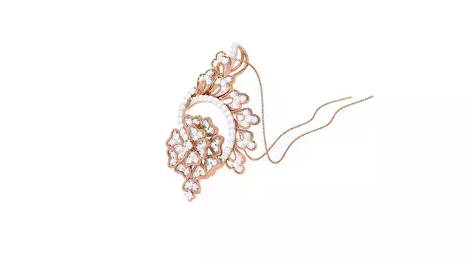 Flower High Jewelry Pendant Necklace 3dm stl 3mf obj glb render 3D print model