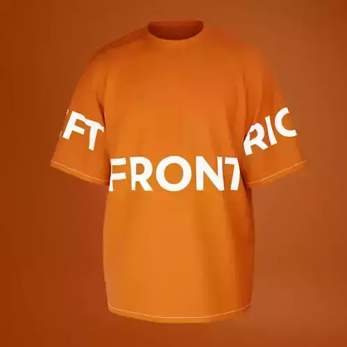 3D T shirt Mock up Walking and 360 Animation