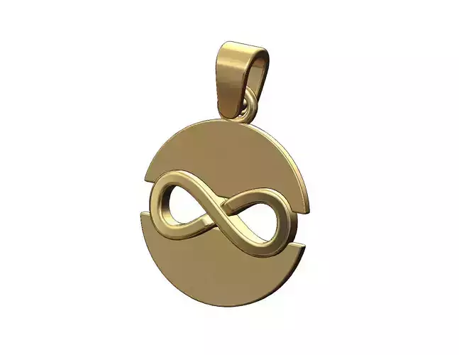 Infinity split round pendant with bail