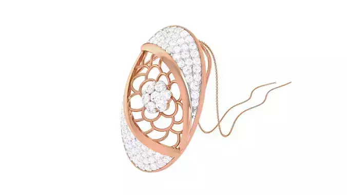 Flower High Jewelry Pendant Necklace 3dm stl 3mf obj glb render 3D print model