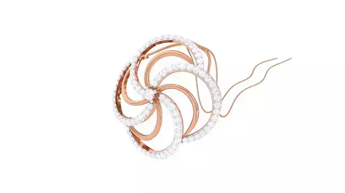 Flower High Jewelry Pendant Necklace 3dm stl 3mf obj glb render 3D print model