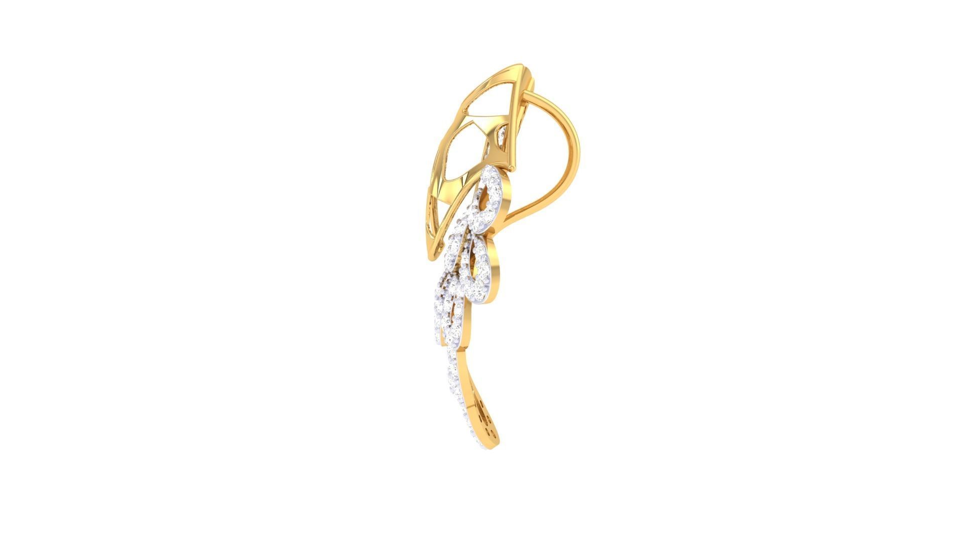 High Jewelry Pendant Necklace 3dm stl 3mf obj glb render details 3D print model_10