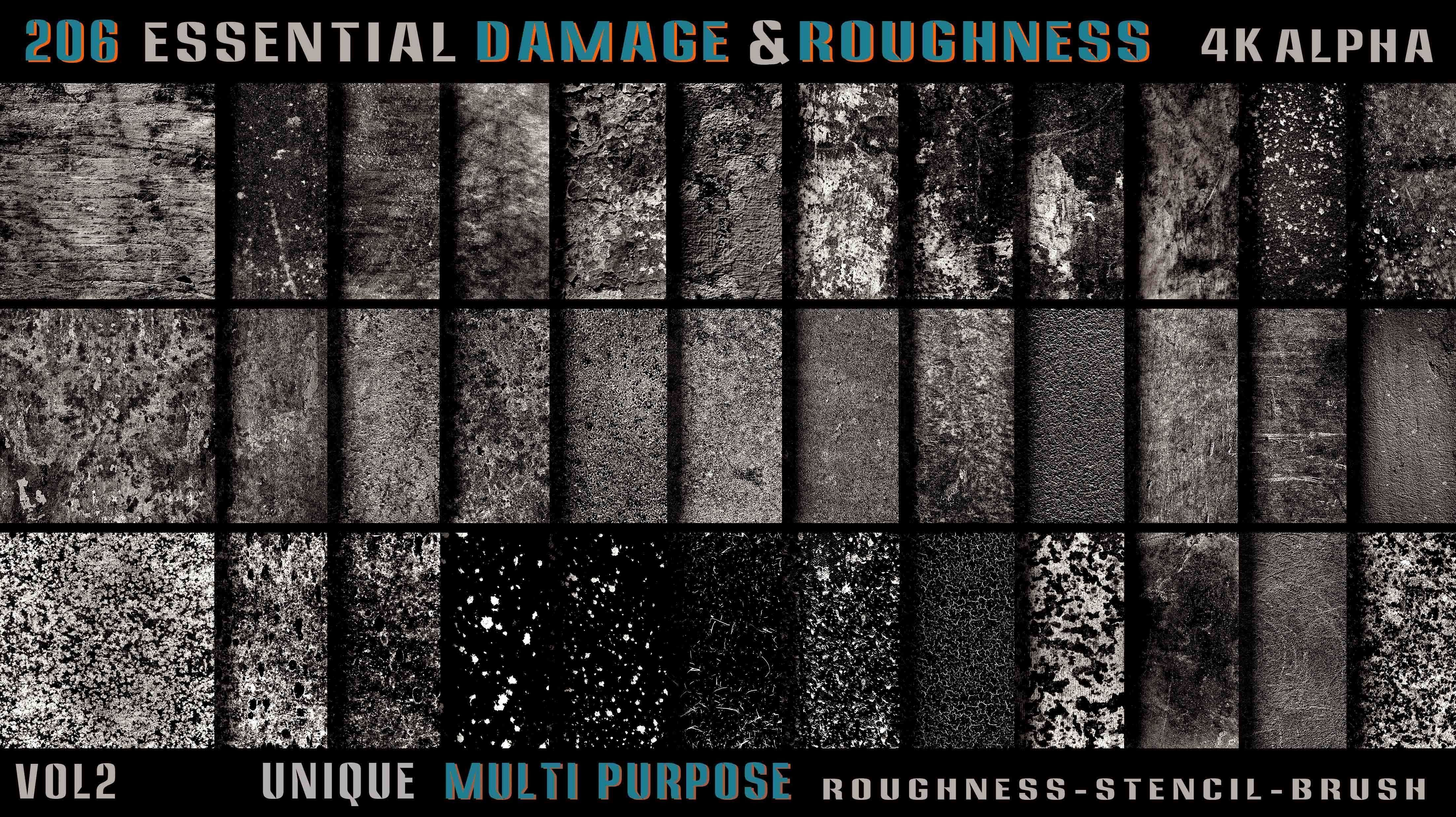 206 Essential Damage and Roughness Alpha-Vol2 Texture_9