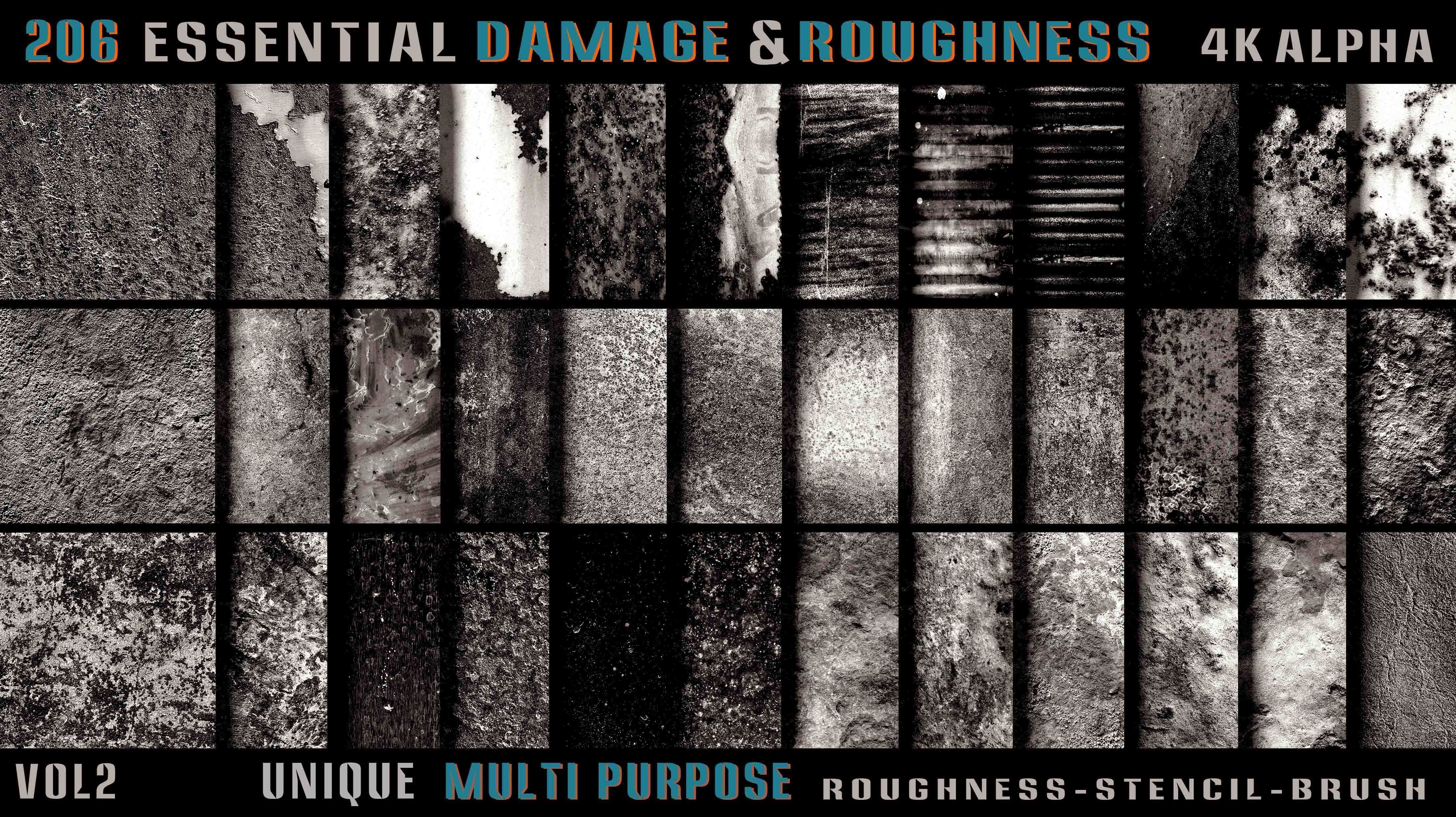 206 Essential Damage and Roughness Alpha-Vol2 Texture_8