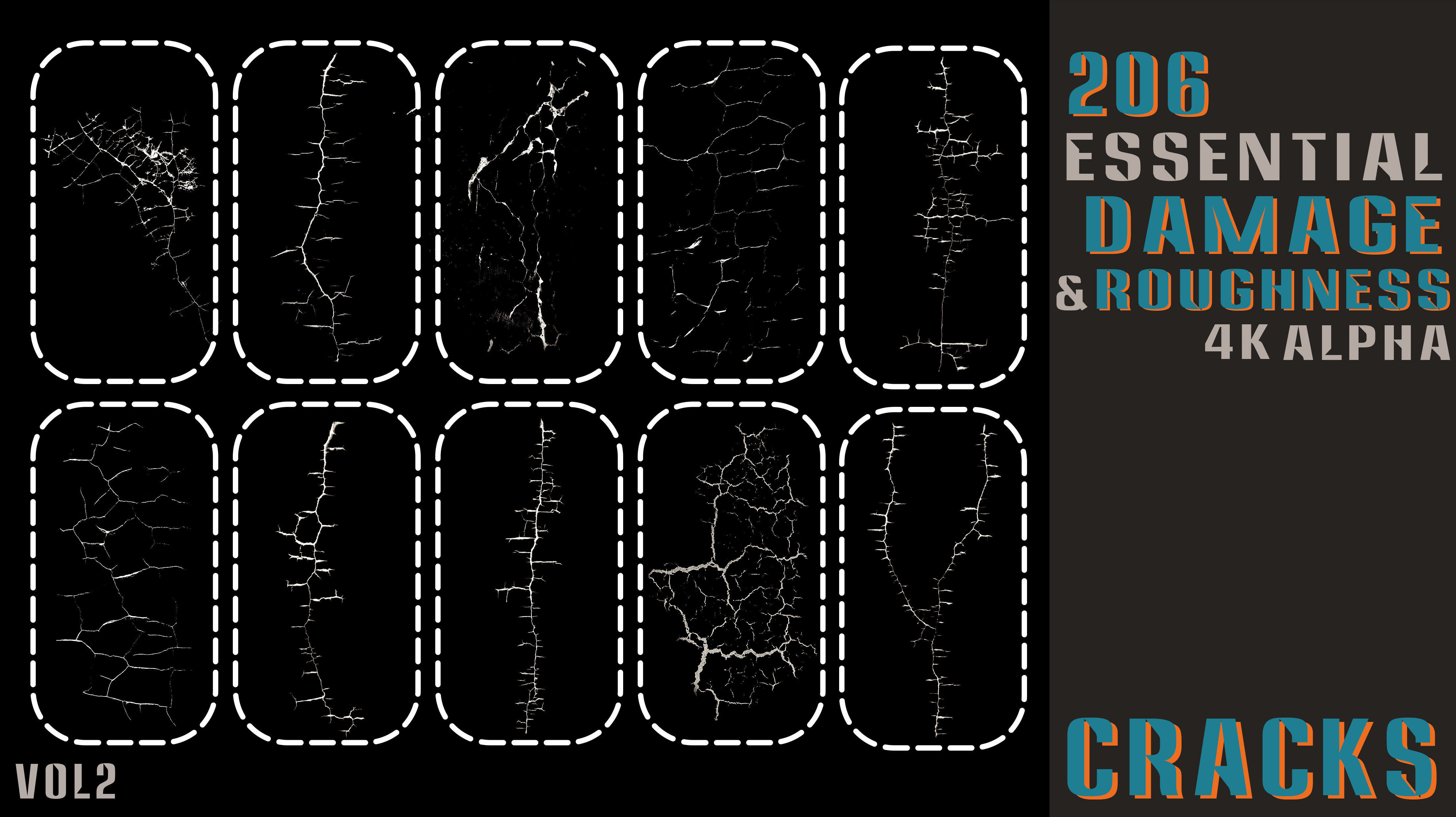 206 Essential Damage and Roughness Alpha-Vol2 Texture_2