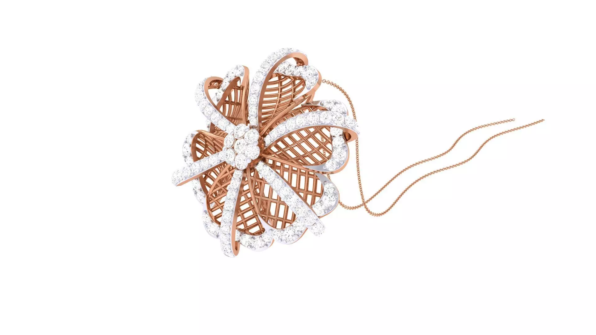 Ultra Vision Mesh Wire High Jewelry Pendant Necklace 3dm stl 3D print model