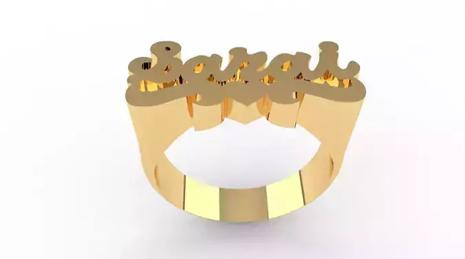 Name ring sarai anillo de nombre sarai 3D print model