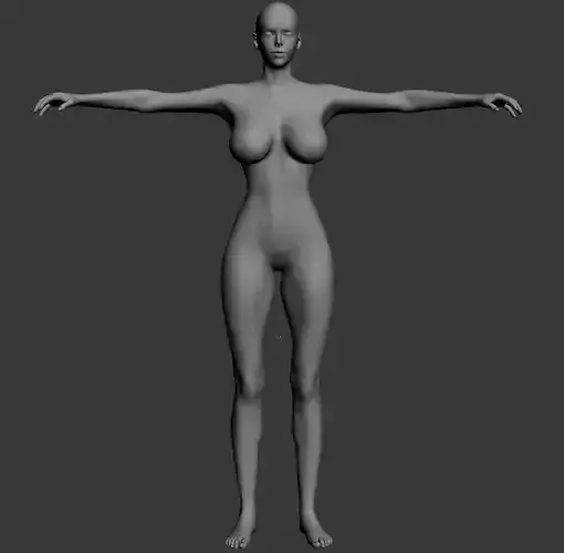 nextgen female base Low-poly 3D model